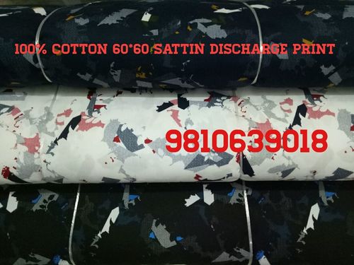 Shirting Satin Discharge Printed Fabric 58'