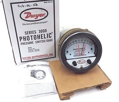 Dwyer 3000MR Photohelic,Switch/Gauge 0 to 3kpa