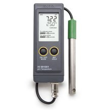 Waterproof Portable Ph/temperature Meter - Plastic And Glass, 152x58x30mm, Grey | Expanded Ph Range -2.00 To 16.00 Ph, Automatic Calibration, Temperature Compensation