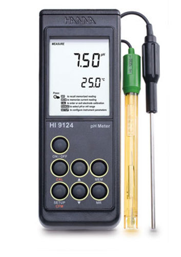 Plastic And Glass Waterproof Portable Ph Meter - 9124