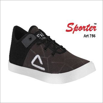 Canvas Shoes - Canvas, Rubber, Varied Sizes, Black | Lace-Up, Breathable Fabric, Durable Sole, Comfortable Fit, Lightweight, Geometric Pattern