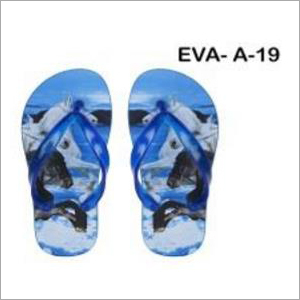 EVA Slipper - EVA Material, Various Sizes, Blue Printed | Lightweight, Comfortable, Durable, Washable, Stylish, Versatile Flat Sole
