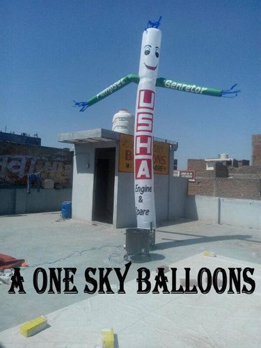 Mini Wacky Inflatable Air Dancer - S.R.F, Custom Size, White | High Visibility, Lightweight, Durable, Customizable, Portable