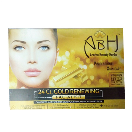 Gold Facial Kit - Natural Ingredients, 30gm/500gm | Effective Skin Rejuvenation, Accurate pH, Fresh & Supple Complexion