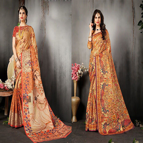 Velvet Designer Manipuri / Linen Chanderi Silk Saree