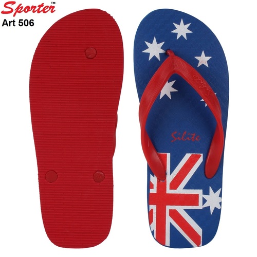 Flip Flop - EVA Material, Multiple Sizes, Blue | Printed, Comfort, Durable, Stylish, Lightweight, Washable, Textured Sole, Durable Strap