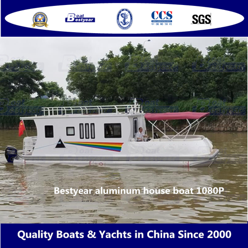 Bestyear Aluminum House Boat - 10.8x3.2 Meter, New With Customizable Interiors, Marine Equipment and Dual Outboard Engines