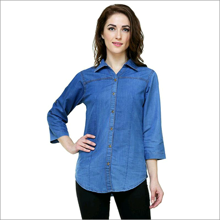 denim shirt combination for ladies