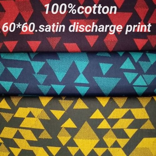 Shirting Satin Discharge Printed Fabric 58'