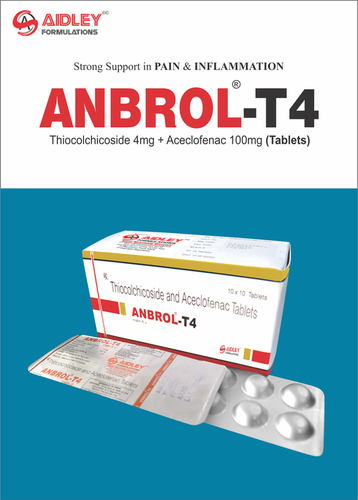 Thiocolchicoside 4mg Aceclofenac 100mg Tablets