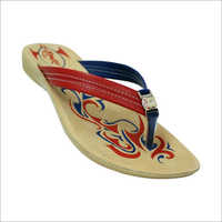 Ladies Trendy Slipper - Synthetic Leather, Sizes 4-8, Beige | Embellished Design, Comfortable Fit, Slip-on Style