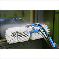 Solar Panel Cleaning With Roating Brushes