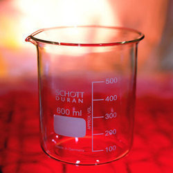 Red Glass Beakers