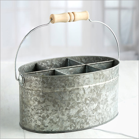 Galvanized 6 Pockets Tility Bucket