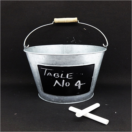 Galvanized Bucket with Chalk board