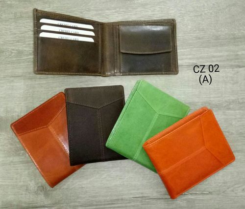 Multi Color Leather Wallets - Genuine Leather Folded Design | Fabric/Crust Lining Vibrant Colors