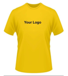 Customized Round neck Yellow T-Shirts