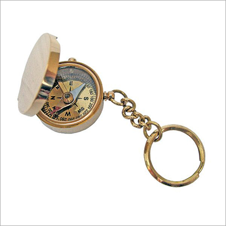 Brass Compass with Key Chain