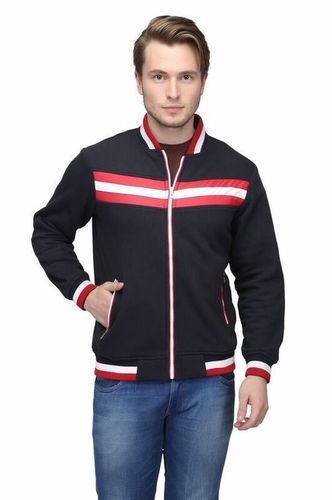 Men's Sweatshirt - Cotton Blend, S-XXL, Navy Blue | Soft Fabric, Zip Closure, Pockets, Comfortable Fit