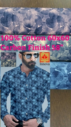 Shirting Fabric in Carbon Finish 58"