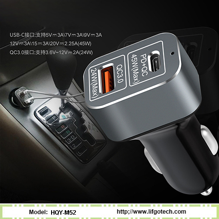 Dual USB Port Quick Car Charger