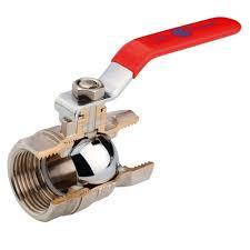 Ball Valve - Brass 1/2 Inch, 150 PSI, 200Â°F | Chrome Plated Ball, Leak-Proof Seal, Corrosion Resistant, Lever Handle
