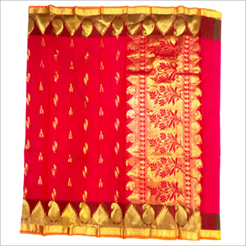 Ladies Cora Cotton Temple Mango Fancy Sarees