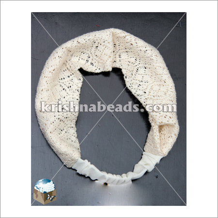 Cream Designer Lace Hair Band