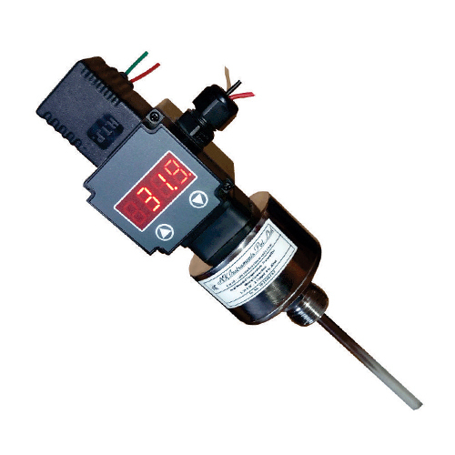 Temperature Sensor With Integral Temperature Indicating Transmitter