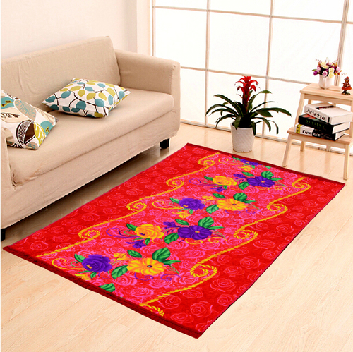 Home Elite Jute Carpet 5x7 feet,Red