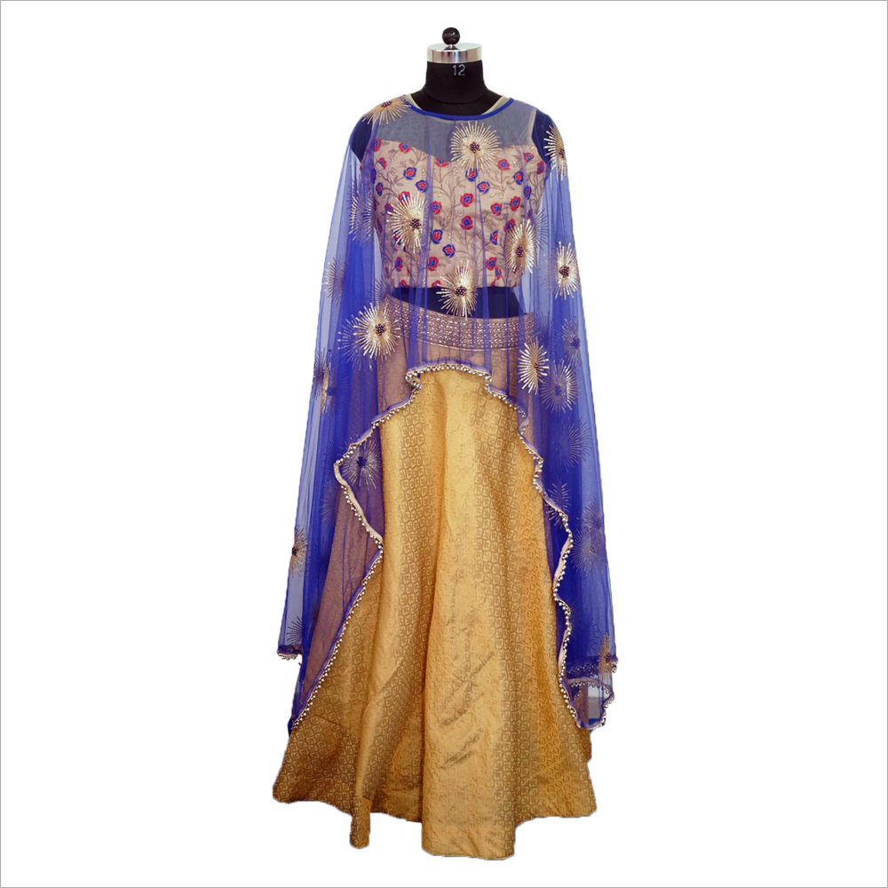 Ladies Stylish Crop Top With Skirt