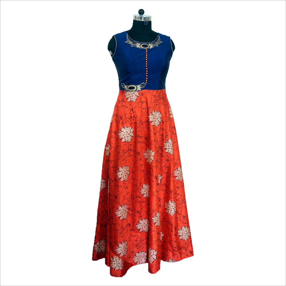 Ladies Printed Long Dress
