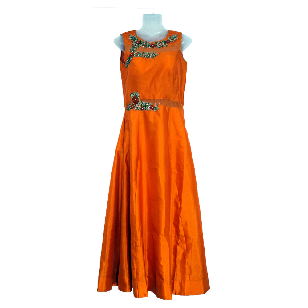 Ladies Round Neck Long Dress