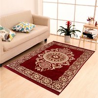 Home Elite Chenille Carpet,5x7 Feet,Mahroon