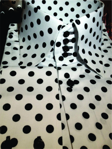 Hi Collar Retro Polka-dot Shirt