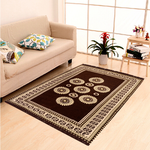 Home Elite Chenille Carpet,5x7 Feet,Black