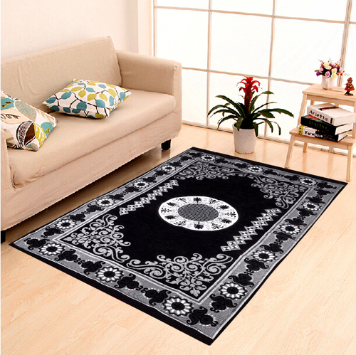 Home Elite Chenille Carpet,5x7 Feet,Black