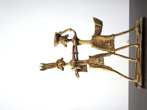 Golden Brass Sculpture Dokra Art