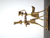 Brass Sculpture Dokra Art - Handmade Brass, Various Sizes & Designs | Golden Finish, Unique Tribal Craftsmanship Using Lost Wax Method