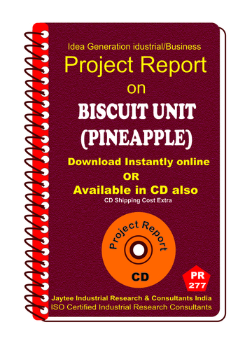 Biscuit Unit (Pineapple) Project Report manufacturing Ebook