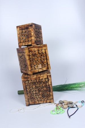 Wooden Stool - Crafted Column Design, Elegant Hotel Furniture for Drawing Rooms