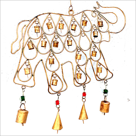 Golden Elephant Iron Hanging Bell