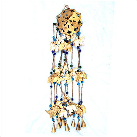 Metal Golden Elephant Designed Hanging Bell