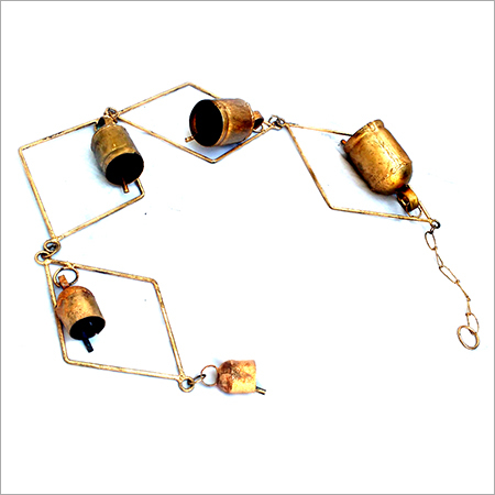 Golden Hanging Bell - Metal Construction Elegant Golden Color | Decorative Bell for Stylish Ambiance