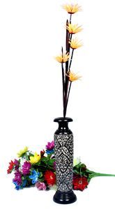 Wooden Black White Pot Height: 2 - 2.5 Feet