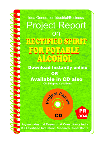 Rectified Spirit From Rice Pappad Straw manufacturing eBook