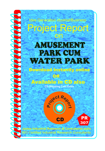 Amusement Park Cum Water Park establishment Project Report Book