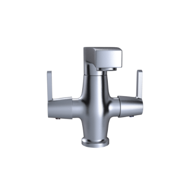Centre Hole Basin Mixer - Stainless Steel, Wall Mounted Design, One-Piece Structure, Round Shape with Popup Waste System