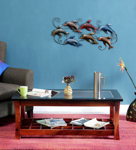 Peterson Handcrafted Coffee Table In Dual Tone Finish No Assembly Required