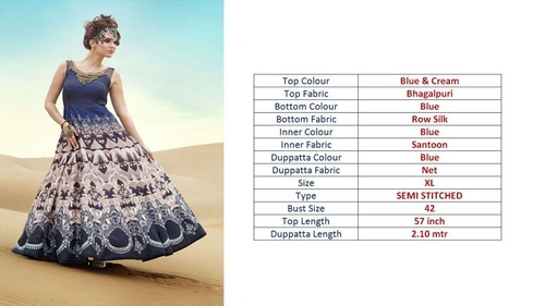 fancy Printed Gown Dresses